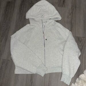 lululemon light gray scuba oversized full zip